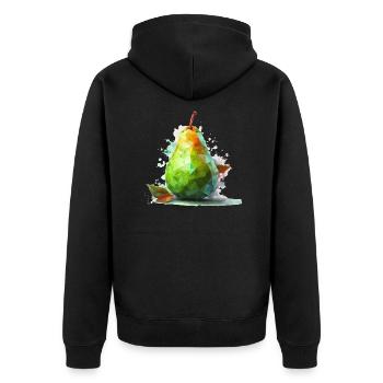Poly Poire - Veste à capuche bio Premium Unisexe - noir - Dos - Nico (187cm)