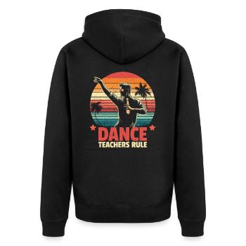 Règle des professeurs de danse - cadeau pour professeur de danse - Veste à capuche bio Premium Unisexe - noir - Dos - Nico (187cm)