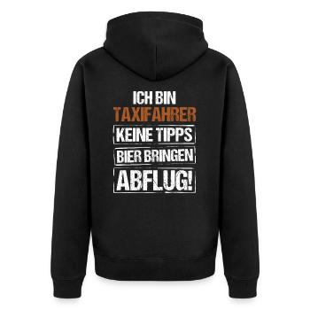 Je suis chauffeur de taxi - apporte de la bière et décolle - Veste à capuche bio Premium Unisexe - noir - Dos - Nico (187cm)