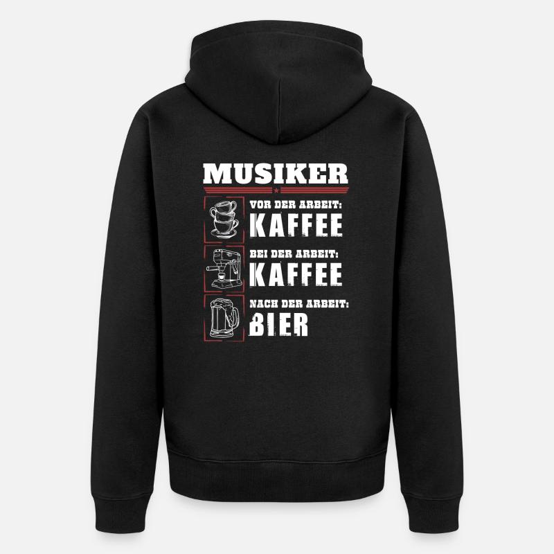 Mon quotidien de musicien - Veste à capuche bio Premium Unisexe - noir