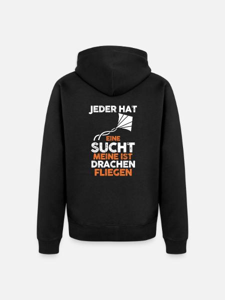 Drachenfliegen - Unisex Premium Bio Zip Hoodie - Schwarz