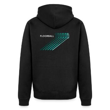 Floorball floorball « floorball bat » unihoc - Veste à capuche bio Premium Unisexe - noir - Dos - Nico (187cm)