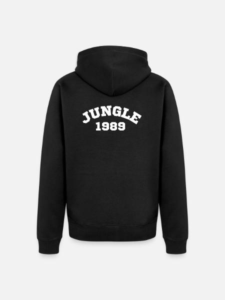 Jungle 1989 - Unisex Premium Organic Zip Hoodie - black
