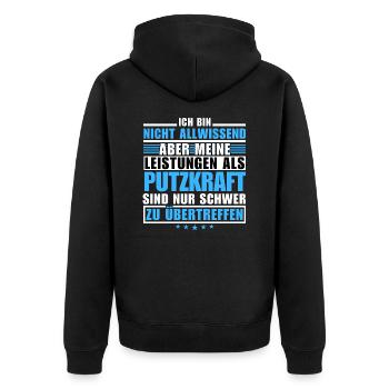 Unsurpassed performance as a cleaner - Unisex Premium Organic Zip Hoodie - black - Back - Nico (187cm)
