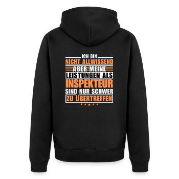 Des performances inégalées en tant qu’inspecteur - Veste à capuche bio Premium Unisexe - noir - Dos - Nico (187cm)