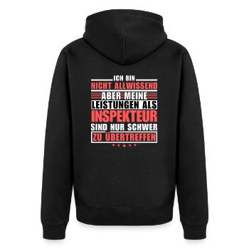 Des performances inégalées en tant qu’inspecteur - Veste à capuche bio Premium Unisexe - noir - Dos - Nico (187cm)