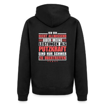 Unsurpassed performance as a cleaner - Unisex Premium Organic Zip Hoodie - black - Back - Nico (187cm)
