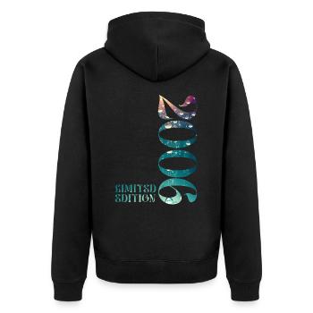 2006 Limited Edition 2006 Jahrgang Geburtstag - Unisex Premium Bio Zip Hoodie - Schwarz - Hinten - Nico (187cm)