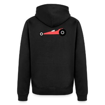 dragster racer automotive car racing car2 - Unisex Premium Organic Zip Hoodie - black - Back - Nico (187cm)