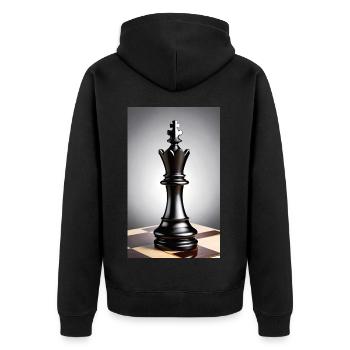 Échecs | Pièce d’échecs | Joueur d’échecs - Veste à capuche bio Premium Unisexe - noir - Dos - Nico (187cm)