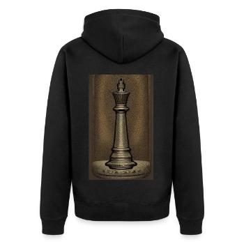 Échecs | Pièce d’échecs | Joueur d’échecs - Veste à capuche bio Premium Unisexe - noir - Dos - Nico (187cm)