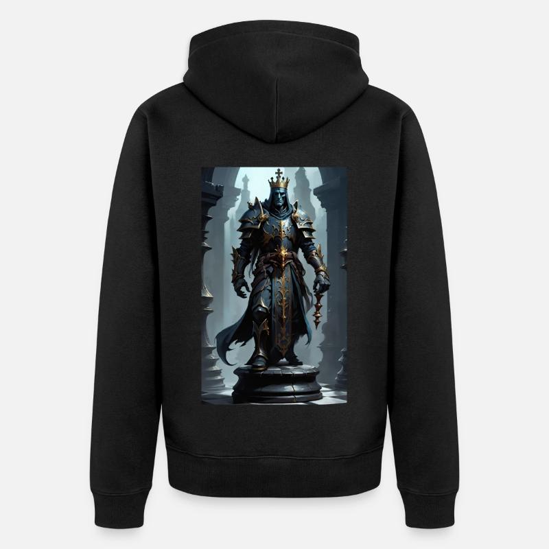 Échecs | Pièce d’échecs | Joueur d’échecs - Veste à capuche bio Premium Unisexe - noir