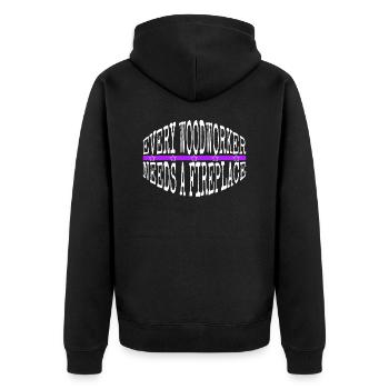 arboriculture funny carpenter felling mason - Unisex Premium Organic Zip Hoodie - black - Back - Nico (187cm)