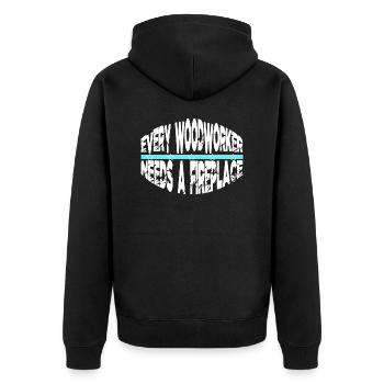 funshirt carpenter baby and toddler shirts - Unisex Premium Organic Zip Hoodie - black - Back - Nico (187cm)