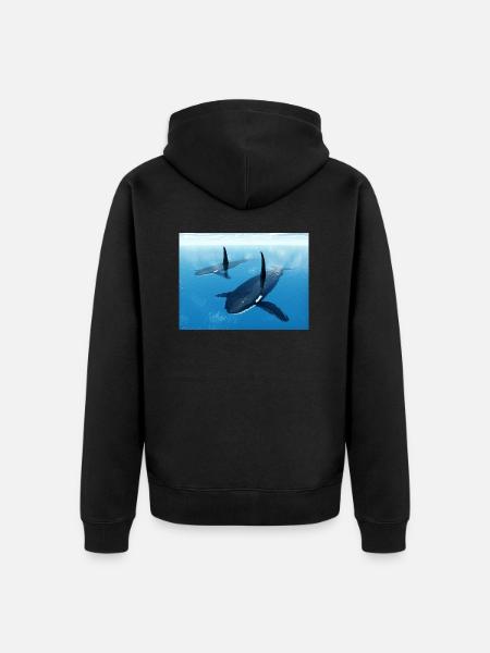 Späckhuggare, späckhuggare, späckhuggare - Ekologisk premiumluvjack unisex - svart