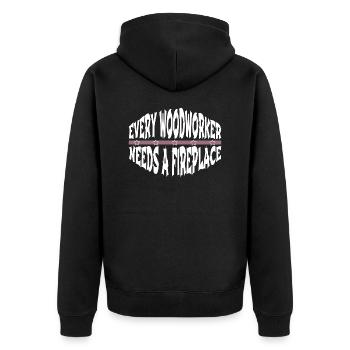 abattage syndicat charpentier charpentier blagues tshirts - Veste à capuche bio Premium Unisexe - noir - Dos - Nico (187cm)