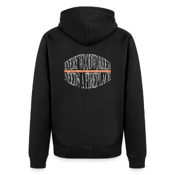drôles de dictons charpentier drôle tshirts forestier - Veste à capuche bio Premium Unisexe - noir - Dos - Nico (187cm)
