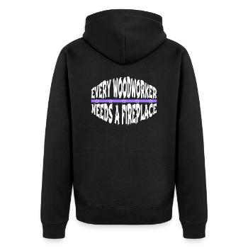 awesome love lumberman sexy carpenter tshirts - Unisex Premium Bio Zip Hoodie - Schwarz - Hinten - Nico (187cm)