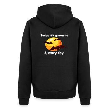 Halloween - Bats humour - Veste à capuche bio Premium Unisexe - noir - Dos - Nico (187cm)