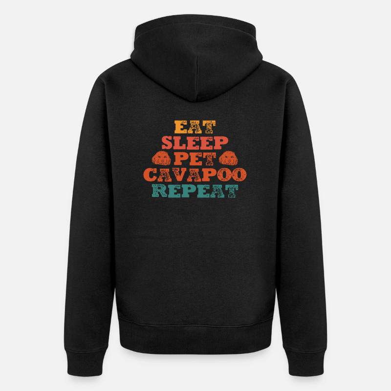 Cavapoo Cavoodle Capoodle Chien - Veste à capuche bio Premium Unisexe - noir