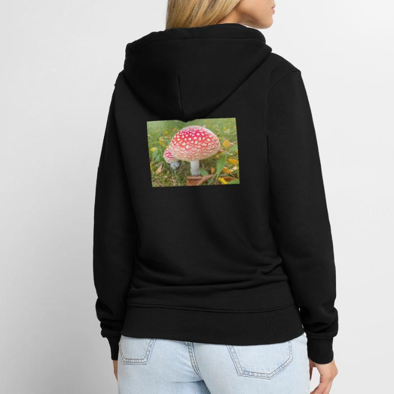 fly agaric also toadstool Unisex Premium Organic Zip Hoodie