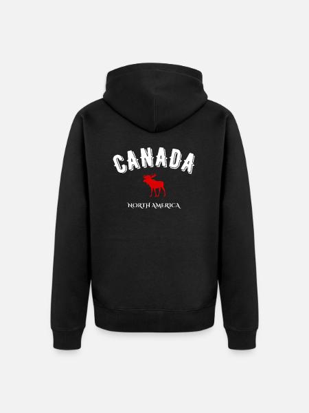 Canada north america - Unisex Premium Organic Zip Hoodie - black