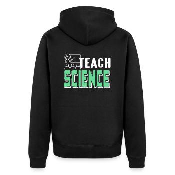 Enseigner la science rétro Science Teacher Designs - Veste à capuche bio Premium Unisexe - noir - Dos - Nico (187cm)
