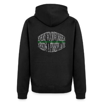 Carpenter Work Tshirts Carpenter Funny Tshirts - Unisex Premium Organic Zip Hoodie - black - Back - Nico (187cm)