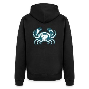 Meerestiere - Unisex Premium Bio Zip Hoodie - Schwarz - Hinten - Nico (187cm)