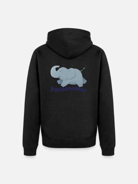 Wildtiere - Unisex Premium Bio Zip Hoodie - Schwarz