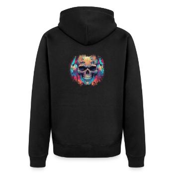 Cyberpunk Skull // TechSkull Matrix - Veste à capuche bio Premium Unisexe - noir - Dos - Nico (187cm)