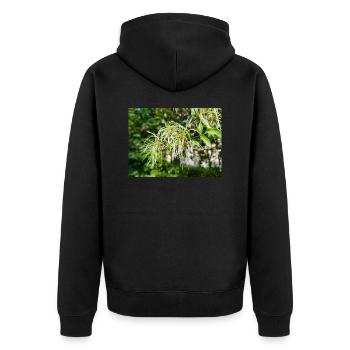 Joie du voyageur Clématite vitalba - Veste à capuche bio Premium Unisexe - noir - Dos - Nico (187cm)