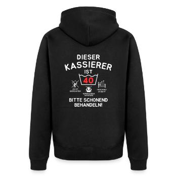 Cette caissière a 40 ans. - Veste à capuche bio Premium Unisexe - noir - Dos - Nico (187cm)