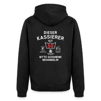 Cette caissière a 50 ans. - Veste à capuche bio Premium Unisexe - noir - Dos - Nico (187cm)