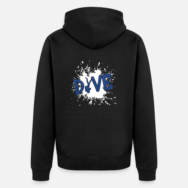 Tauchen - Unisex Premium Bio Zip Hoodie - Schwarz