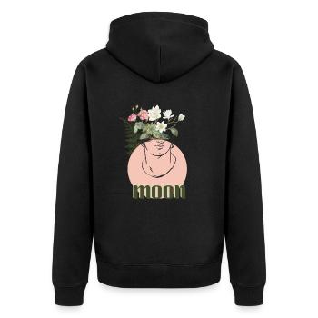 LUNE - Veste à capuche bio Premium Unisexe - noir - Dos - Nico (187cm)