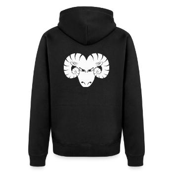 Bélier - Veste à capuche bio Premium Unisexe - noir - Dos - Nico (187cm)