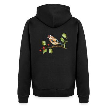 Colorful bird - Unisex Premium Organic Zip Hoodie - black - Back - Nico (187cm)