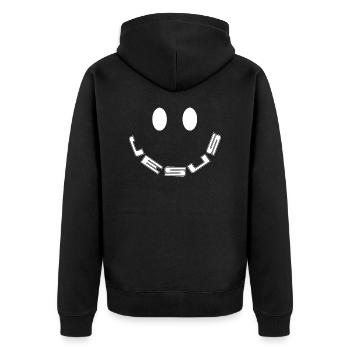 Jésus - Veste à capuche bio Premium Unisexe - noir - Dos - Nico (187cm)