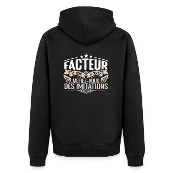 Facteur le seul Facteur le vrai Facteur - Veste à capuche bio Premium Unisexe - noir - Dos - Nico (187cm)