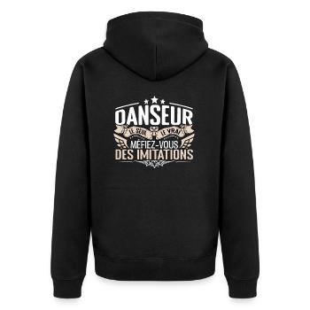 Danseur le seul Danseur le vrai Danseur - Veste à capuche bio Premium Unisexe - noir - Dos - Nico (187cm)