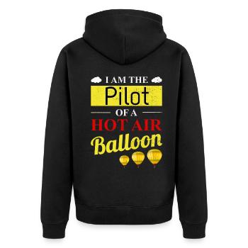 Montgolfière Montgolfière Pilote de montgolfière - Veste à capuche bio Premium Unisexe - noir - Dos - Nico (187cm)