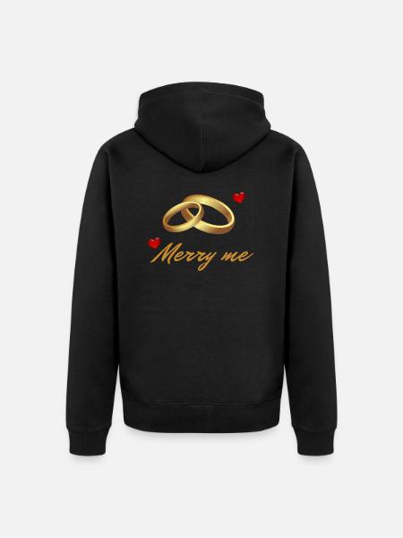 Merry me - Unisex Premium Bio Zip Hoodie - Schwarz