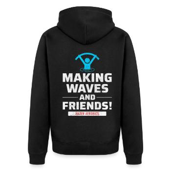 Water Aerobics Aquatic fitness Aqua Exercise - Unisex Premium Organic Zip Hoodie - black - Back - Nico (187cm)