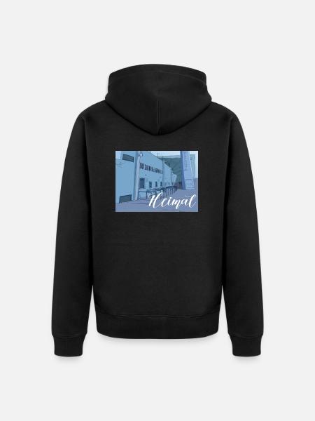 Giesing // Illustration - Unisex Premium Bio Zip Hoodie - Schwarz