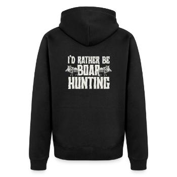 Chasse au sanglier chasseur sanglier - Veste à capuche bio Premium Unisexe - noir - Dos - Nico (187cm)