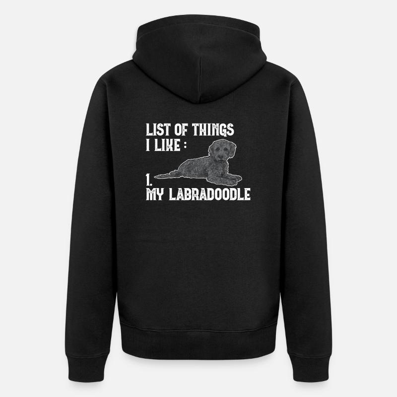 Labradoodle Chien - Veste à capuche bio Premium Unisexe - noir