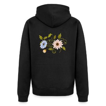 Fleur - Veste à capuche bio Premium Unisexe - noir - Dos - Nico (187cm)