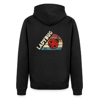 Ladybug Entomologist Ladybirds Entomology - Unisex Premium Organic Zip Hoodie - black - Back - Nico (187cm)