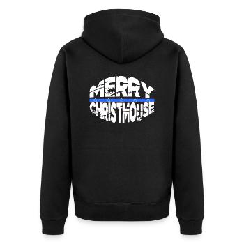 gift christmas vacation cute beach beach holiday - Unisex Premium Bio Zip Hoodie - Schwarz - Hinten - Nico (187cm)